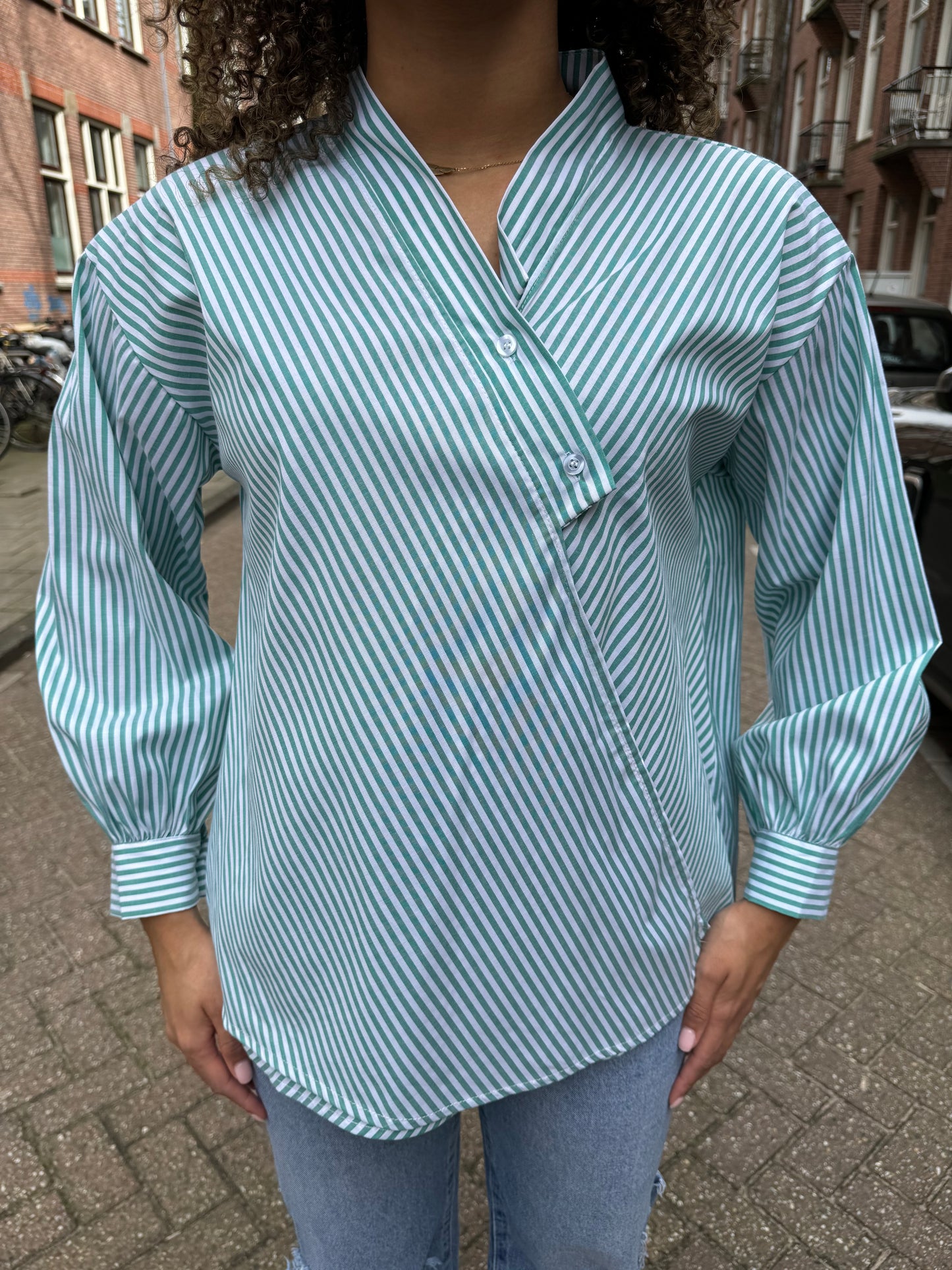 Blouse met gestreept patroon
